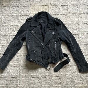 Blank NYC Black Leather Biker Jacket